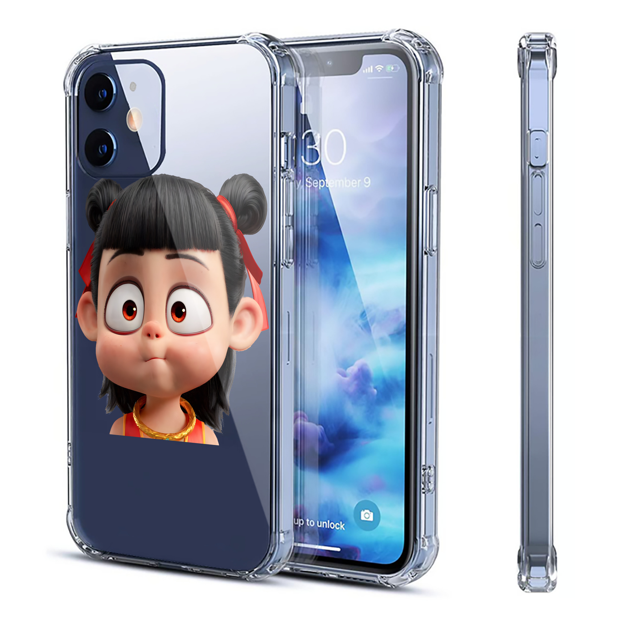 （画像用） Ne Zha 2 ナタ 魔童の大暴れ 【iPhone 12シリーズ対応】透明スマホケース（クリアソフトケース）